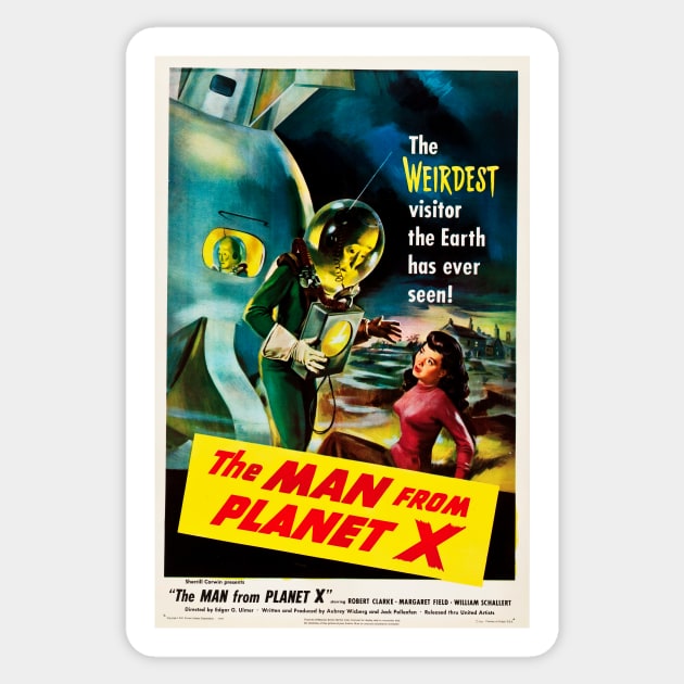 The Man From Planet X Science Fiction Classic Hollywood Movie Sticker by vintageposters